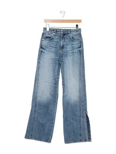 Pre-owned Twp High-rise Wide Leg Jeans In Blue