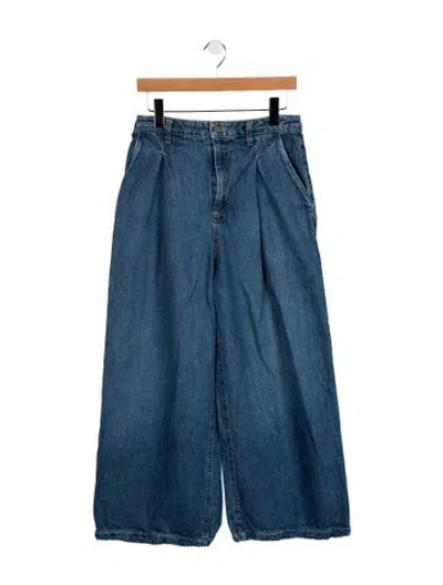 Pre-owned Twp High-rise Wide Leg Jeans In Blue