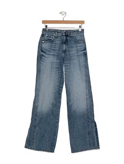 Pre-owned Twp High-rise Wide Leg Jeans In Blue