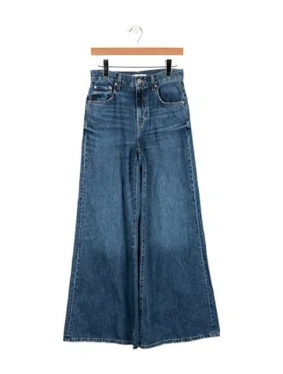 Pre-owned Twp High-rise Wide Leg Jeans In Blue