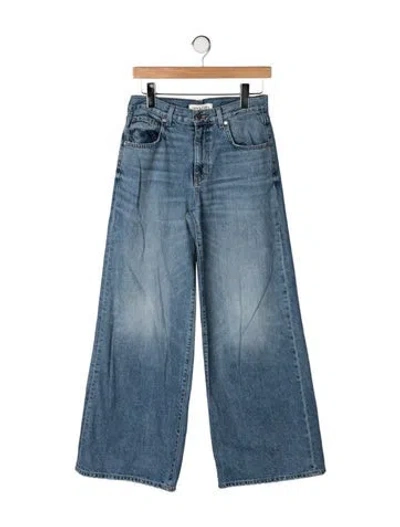 Pre-owned Twp High-rise Wide Leg Jeans In Blue