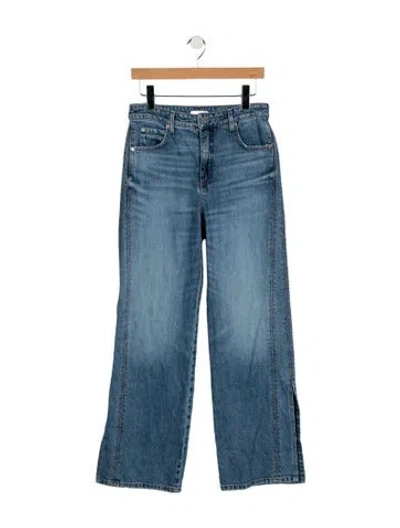 Pre-owned Twp High-rise Wide Leg Jeans In Blue