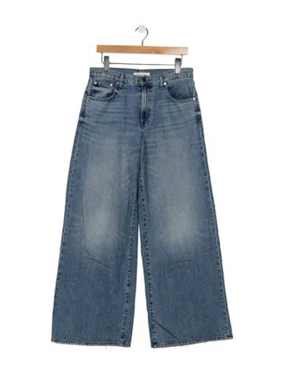 Pre-owned Twp High-rise Wide Leg Jeans In Blue