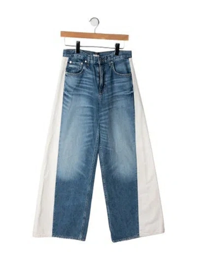 Pre-owned Twp High-rise Wide Leg Jeans In Blue