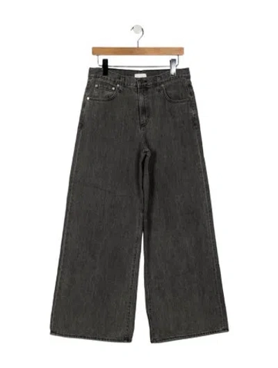 Pre-owned Twp High-rise Wide Leg Jeans In Gray