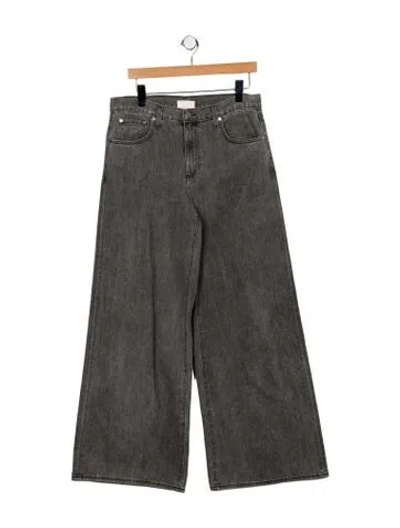 Pre-owned Twp High-rise Wide Leg Jeans In Gray