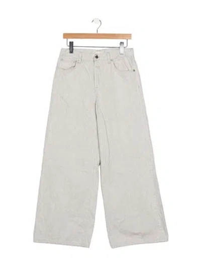 Pre-owned Twp High-rise Wide Leg Jeans In Gray