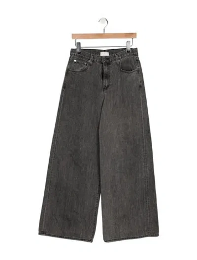 Pre-owned Twp High-rise Wide Leg Jeans In Gray