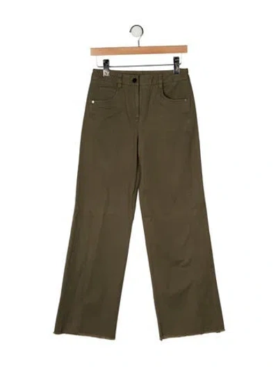 Pre-owned Twp High-rise Wide Leg Jeans In Green