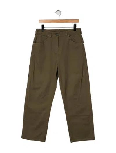 Pre-owned Twp High-rise Wide Leg Jeans In Green