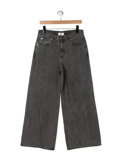 Pre-owned Twp High-rise Wide Leg Jeans In Grey