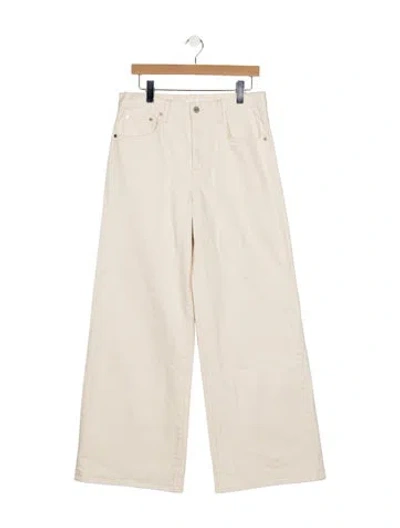 Pre-owned Twp High-rise Wide Leg Jeans In Neutral