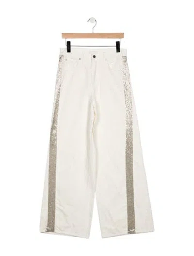 Pre-owned Twp High-rise Wide Leg Jeans In Neutral