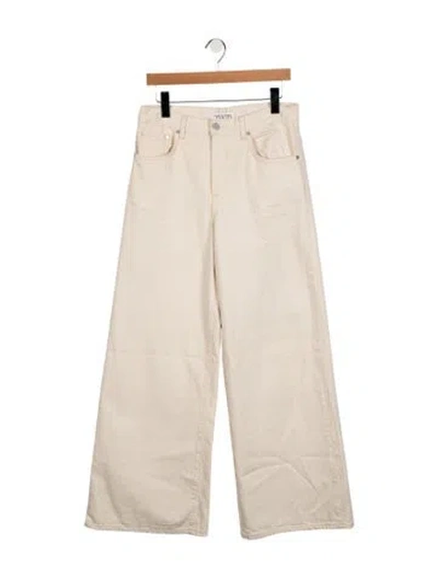 Pre-owned Twp High-rise Wide Leg Jeans In Neutrals