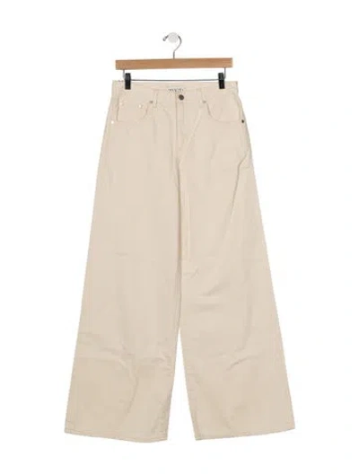 Pre-owned Twp High-rise Wide Leg Jeans In Neutrals