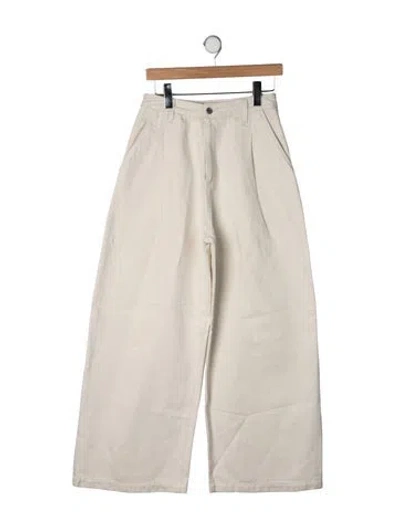 Pre-owned Twp High-rise Wide Leg Jeans In Neutrals