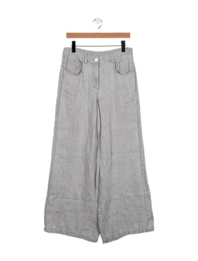Pre-owned Twp High-rise Wide Leg Jeans W/ Tags In Gray