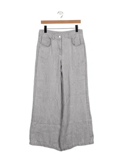 Pre-owned Twp High-rise Wide Leg Jeans W/ Tags In Gray
