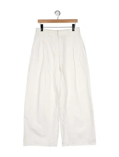 Pre-owned Twp High-rise Wide Leg Jeans In White