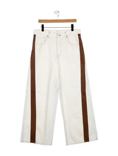 Pre-owned Twp High-rise Wide Leg Jeans In White