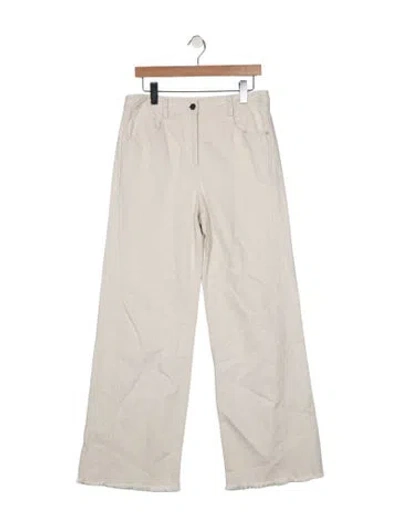 Pre-owned Twp High-rise Wide Leg Jeans In White