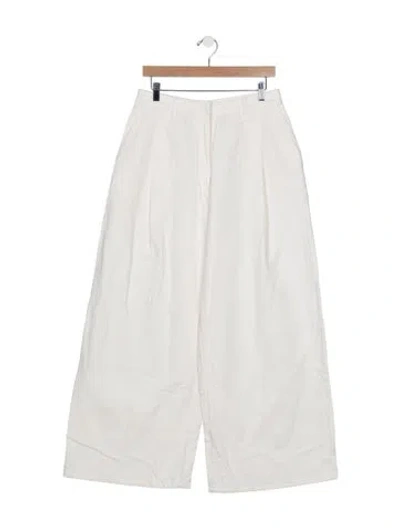 Pre-owned Twp High-rise Wide Leg Jeans In White