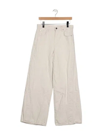 Pre-owned Twp High-rise Wide Leg Jeans In White