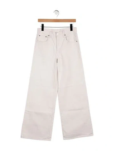 Pre-owned Twp High-rise Wide Leg Jeans In White