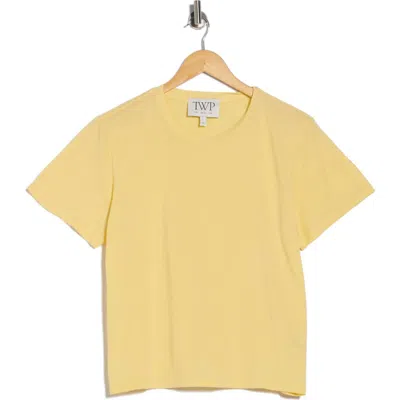 Twp His Cotton Blend T-shirt In Yellow