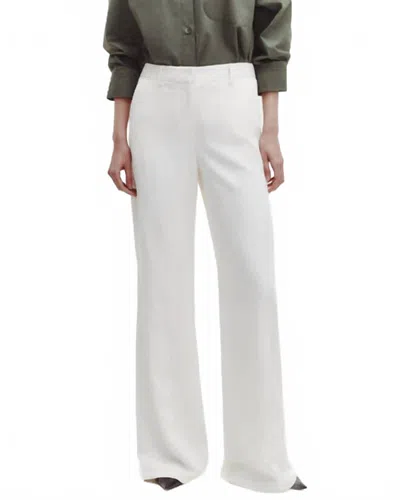 Twp Howard Pant In Coated Viscose Linen In Bone In White