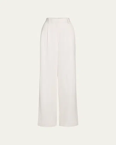 Twp Hudson St Pants In Coated Viscose Linen In White