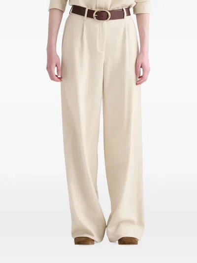 Twp Hudson St Pleated Trousers In Brown