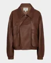 Twp Hunter Leather Jacket In Bison