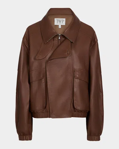 Twp Hunter Leather Jacket In Bison