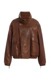 Twp Hunter Leather Jacket In Brown