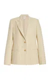 Twp Husband Linen-cotton Blazer In Yellow
