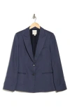 Twp Husband Peak Lapel Blazer In Indigo
