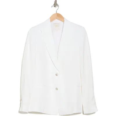 Twp Husband Peak Lapel Blazer In White