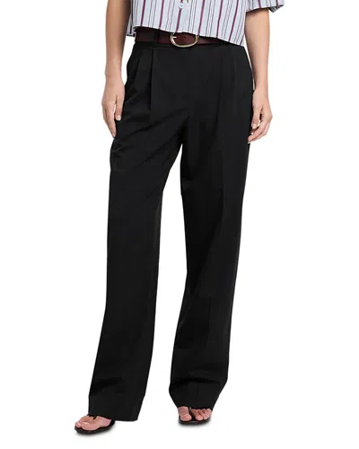 Twp Ivy Wool-blend Pleat Front Pants In Black