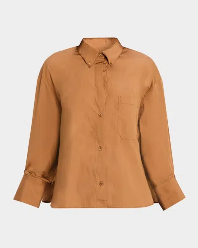 Twp J. D. Cropped Button-front Shirt In Multi