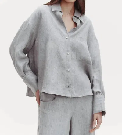Twp J. D. Shirt In Light Heather Grey