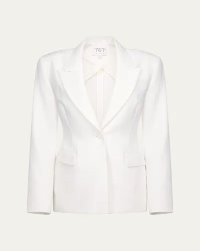 Twp Jasper Single-breasted Linen Blazer In White