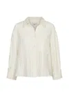 Twp Jd Stripe-patterned Point-collar Shirt In Neutral