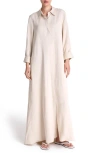 Twp Jennys Striped Maxi Shirtdress In Bone
