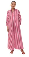 Twp Jennys Button Down Gown Red / White