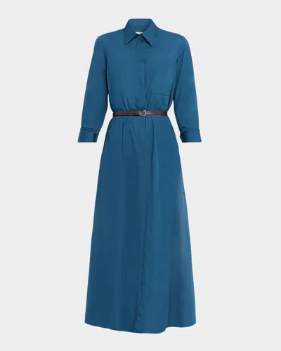 Twp Jennys Gown Maxi Shirtdress In Blue