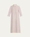 Twp Jennys Striped Maxi Shirtdress In Whitechocolate