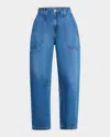 Twp Jetties Barrel-leg Jeans In Vintage Wash