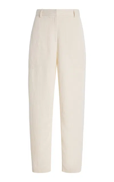 Twp Jetties Beach Barrel-leg Pants In Off-white
