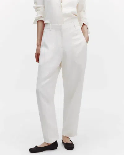 Twp Jetties Beach Pants With Fly Front In Bone In White